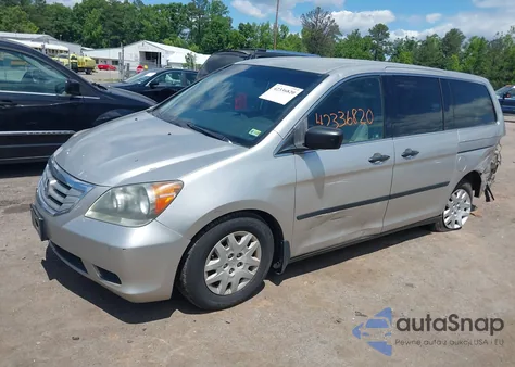 2008 Honda Odyssey Lx from USA, damaged, VIN 5FNRL38228B090366